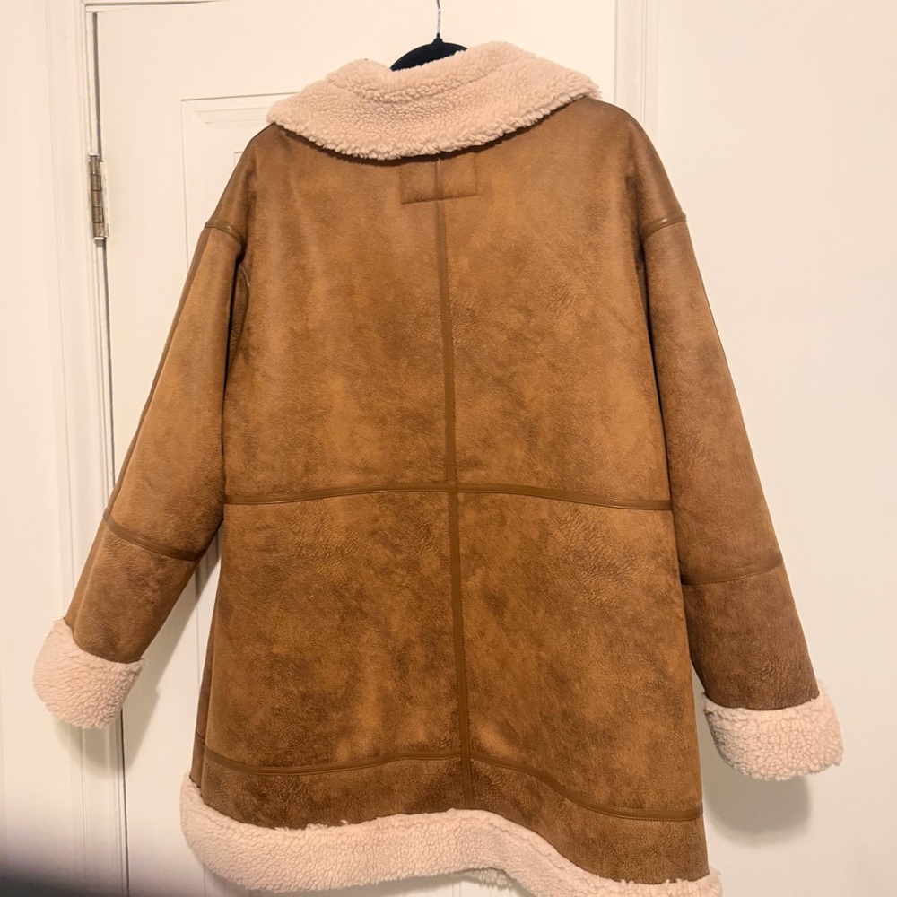 Lucky Brand Women's Faux-Shearling Zip-Front Coat NWOT SIZE XL - Picture 9 of 16